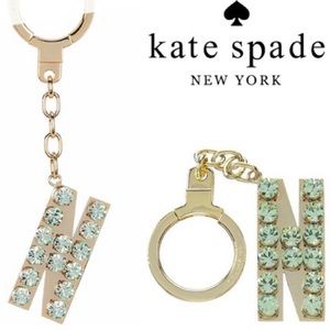 KATE SPADE Key Chain & Bag Charm Crystal Letter “N”
